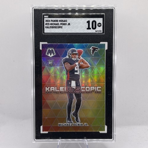 Michael Penix Jr 2024 Panini Mosaic 25 Kaleidoscopic Rookie RC SGC 10