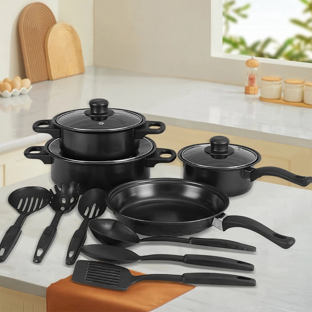 13pc Nonstick Cookware Set with Detachable Handles,Kitchen Pots & Pans Non Stick
