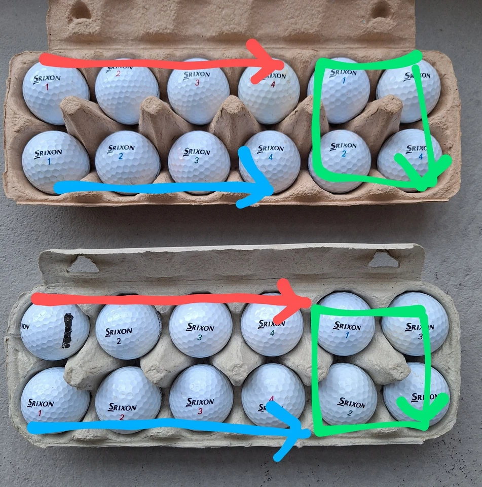 24 A Grade Srixon Golf Balls (6 Sets 1-4)  Free postage - Image 2 of 2