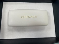 VERSACE Sunglasses/Eyeglasses Hard Case White Clamshell - Case Only Black Inside