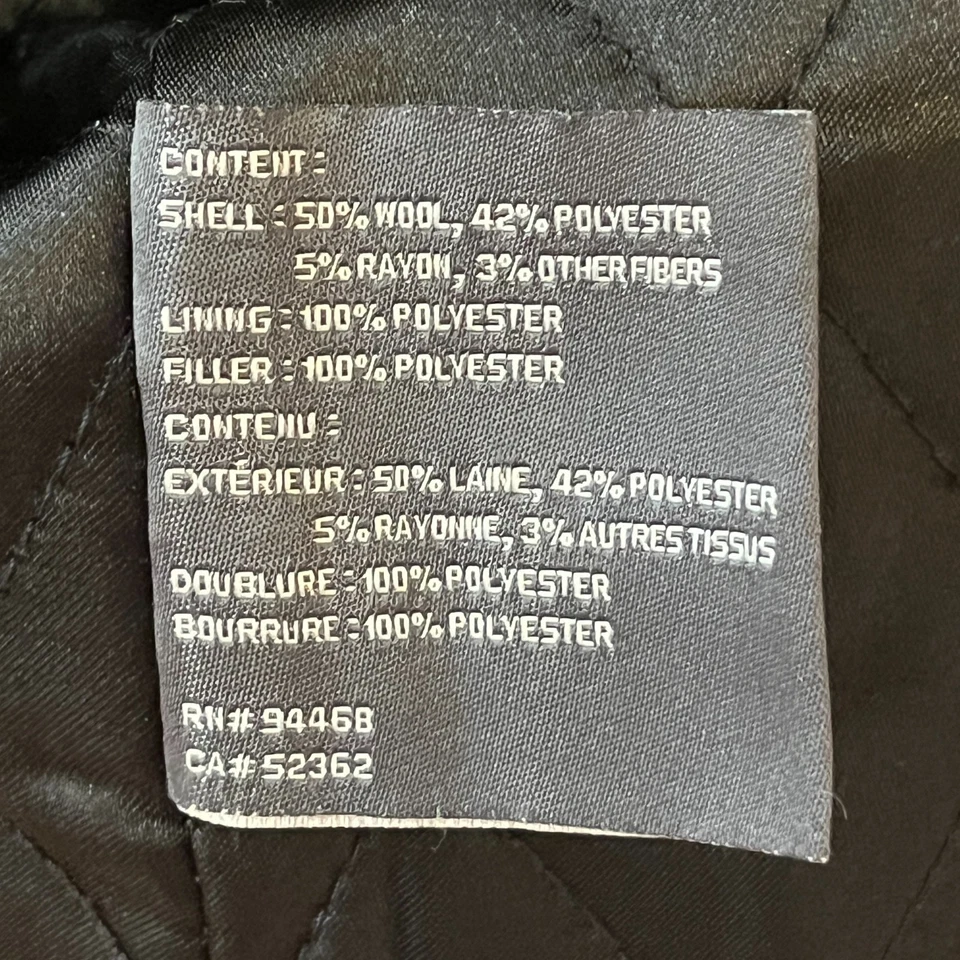 Men's Perry Ellis Portfolio Black Wool Blend Jacket Size Large - Image 4 of 4