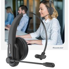 Trucker Bluetooth 5.4 Wireless Headset For Phones PC With Mic Noise Cancelling