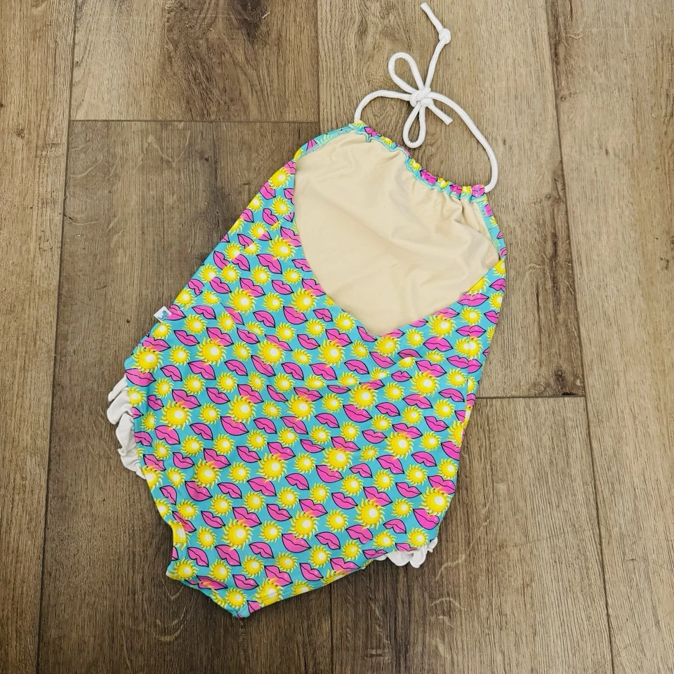 Squirtini Bikini Rosa Y Amarillo Traje De Baño De Una Pieza Niñas Talla 8 Foto 2 de 4