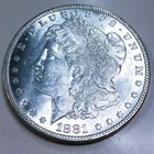 1881 Morgan Silver Dollar Beautiful Uncirculated Coin Rare Date