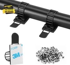 50Pcs Adjustable Adhesive Cable Management Clips, Nylon Cable Strap Ties Wire Cl