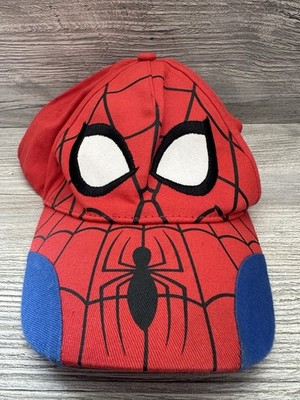 Youth Marvel Spiderman Embroidered Black Red Adjustable Cap Hat *Needs Work*