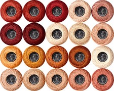 20 PCS Soft 20 Colors Classic 100 Cotton Crochet Thread Golden Brown977