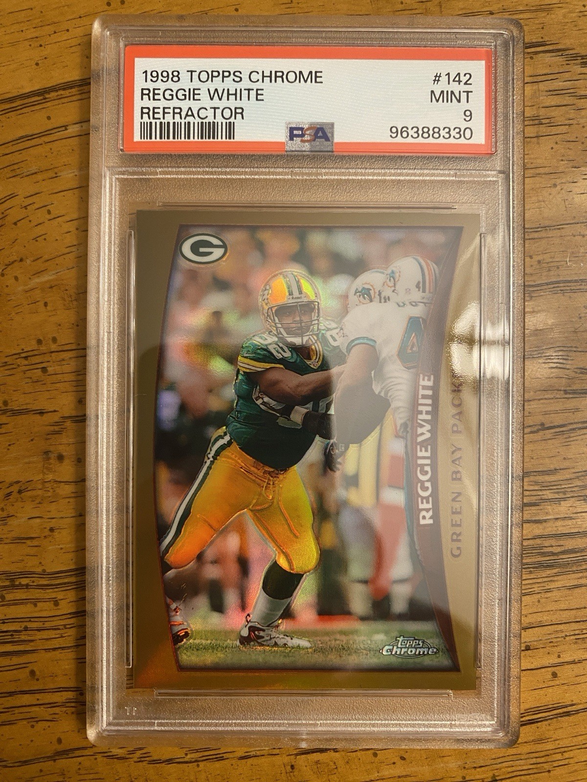 1998 Topps Chrome #142 Reggie White Refractor PSA 9 Mint