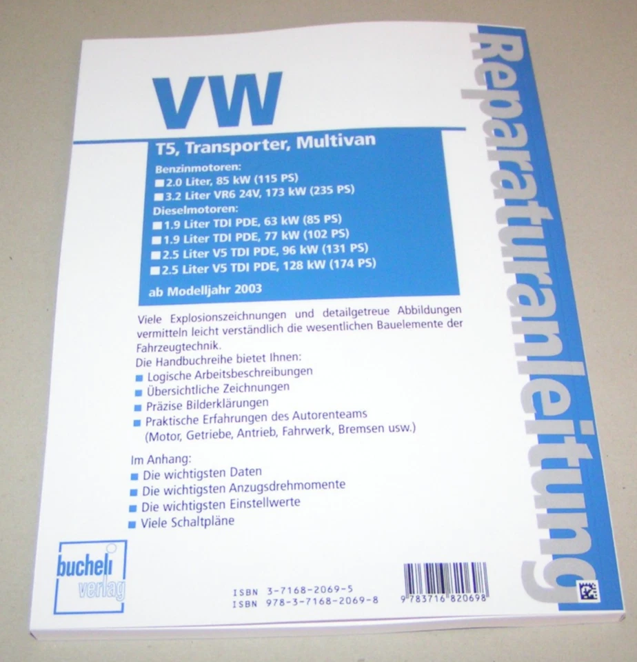 Manual De Reparación - VW T5 Transporter Multivan 7H / 7E - Desde El Año 2003 - Imagen 2 de 2
