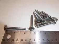 1/4-20 x 2" Carriage Bolt SS 18-8 VINTAGE USA Made  NEW! Quantity of 10
