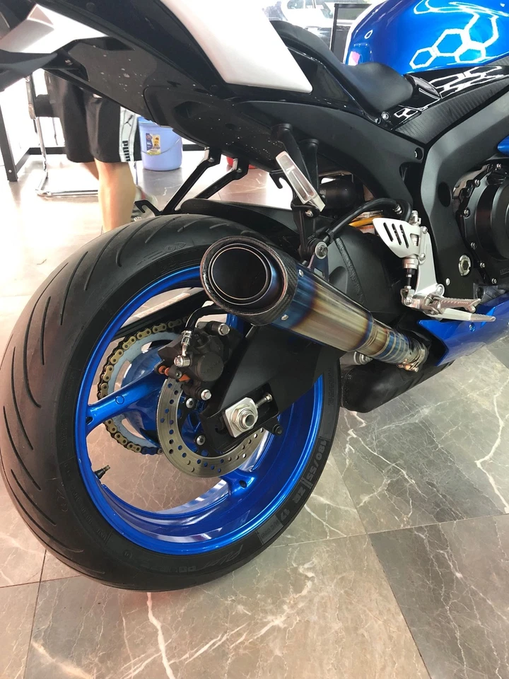 Puntas silenciadoras de aleación de titanio tubo de escape para Suzuki GSXR600 GSXR750 2008-2010 Foto 4 de 4