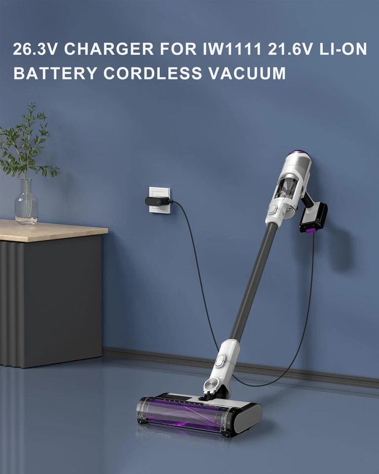 26.3V Vacuum Charger for Shark IW1111 T6 Detect Pro Lightweight Cordless Vacu... - Image 2 of 4