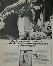 Colchón de cama Sealy Posturepedic 1972 te promete una buena noche anuncio vintage