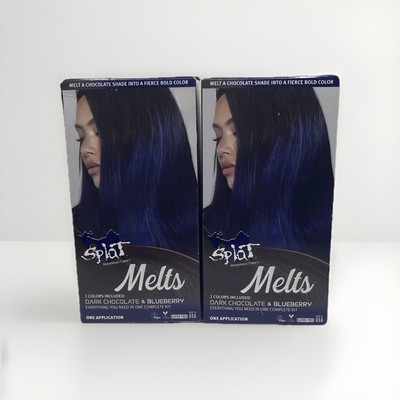 2 X Splat Rebellious Hair Color Melts in Dark Chocolate & Blueberry Hair Color