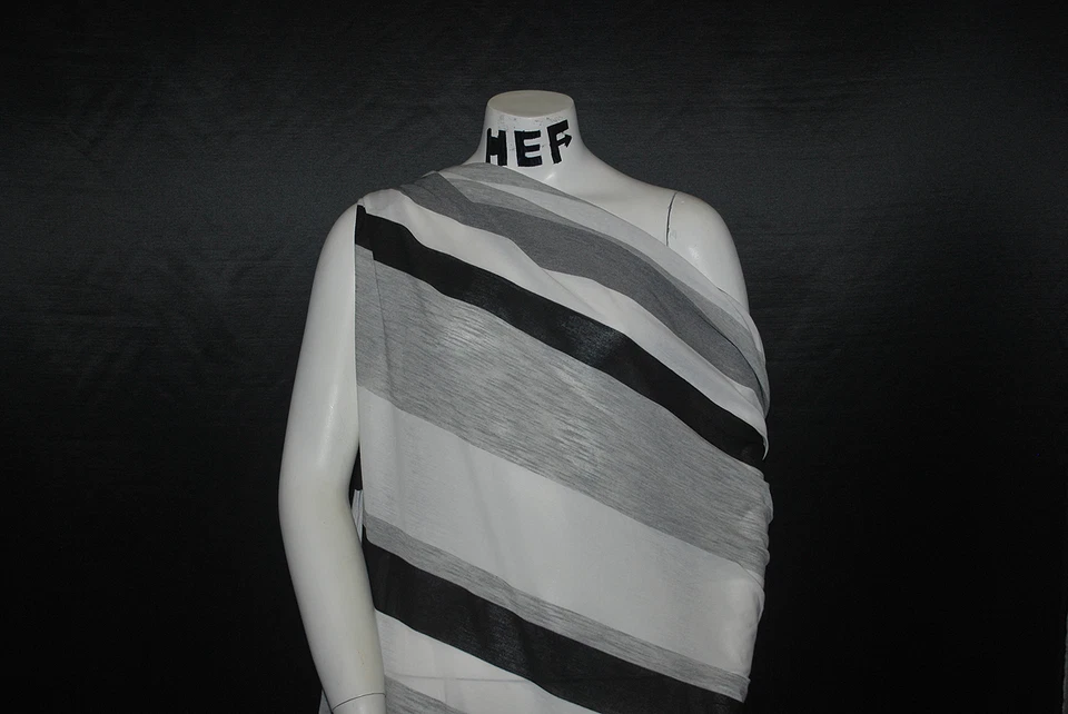 Camiseta de malha Micro Modal Supima ecológica tecido high-end listras horizontais - Imagem 3 de 4