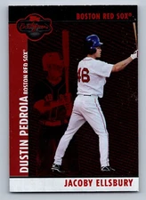 JACOBY ELLSBURY DUSTIN PEDROIA 2008 TOPPS CO-SIGNERS #46 RED FOIL SP 249/400