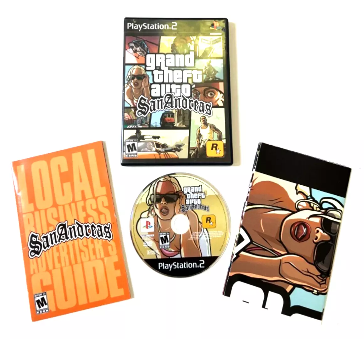 Grand Theft Auto: San Andreas - PlayStation 2 MANUAL INCLUDED + POSTER