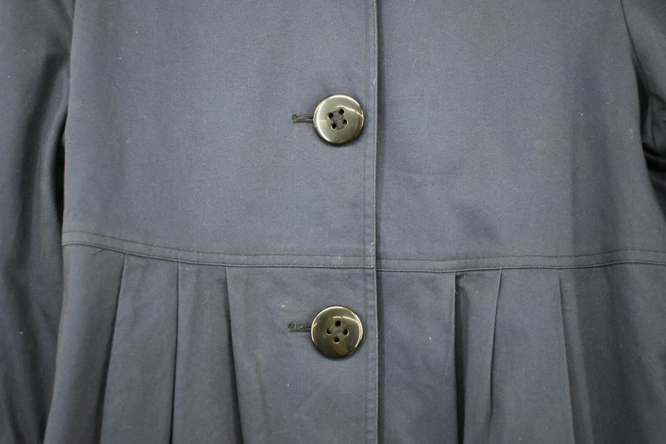 Hot in Hollywood Women Blue Pleated Front Short Sleeve 3 Button Blazer Jacket M - Image 4 of 4