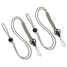 2Pcs Paracord Lanyard Braided Lanyard Necklace Keychain Badge Lanyard Grey Camo