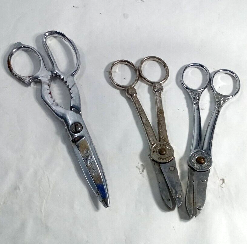 Vintage Wiss, Flower Shears and Garden Club Scissors 3 Pairs of