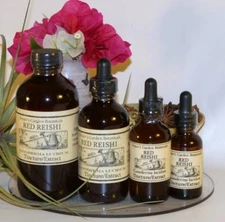 RED REISHI MUSHROOM Double Extract Tincture Ling Zhi ~ Organic Folk Remedy TCM