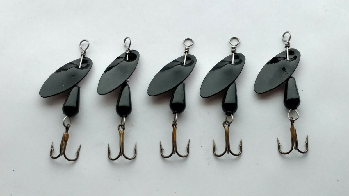 5 all black 1/4oz fishgrub spinner 3x #8 hook fish hawk special no dress hook | eBay 5 all black 1/4oz fishgrub spinner 3x #8 hook fish hawk special no dress hook | eBay