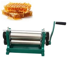 Manual Beeswax Rollers Foundation Milling Machine Honeycomb Sheets Mill 3.4"