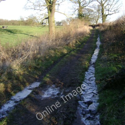 Foto 6x4 Broken Ice, Mill Lane Cubbington South Cubbington Wood, links: [ um 2010