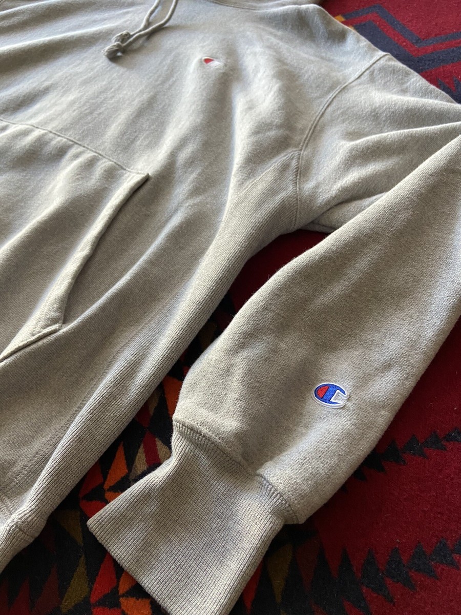 Vintage Champion Reverse Weave Gray Hoodie Sweater Sweatshirt
