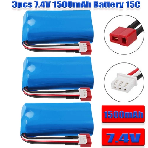 7.4V 1500mAh 2S 15C Lipo Battery T Plug for Wltoys Helicopter Airplane RC Cars - Picture 14 of 16