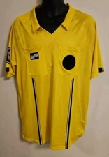Official Sports Men's Large Soccer Referee USSF Pro Jersey Shirt Yellow S/S 
