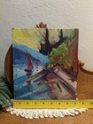 UNIQUE! 8x10 SAILBOAT MOUNTAIN LAKE WOODS FOREST JOSE TRUJILLO  *Moving Sale* — photo 3