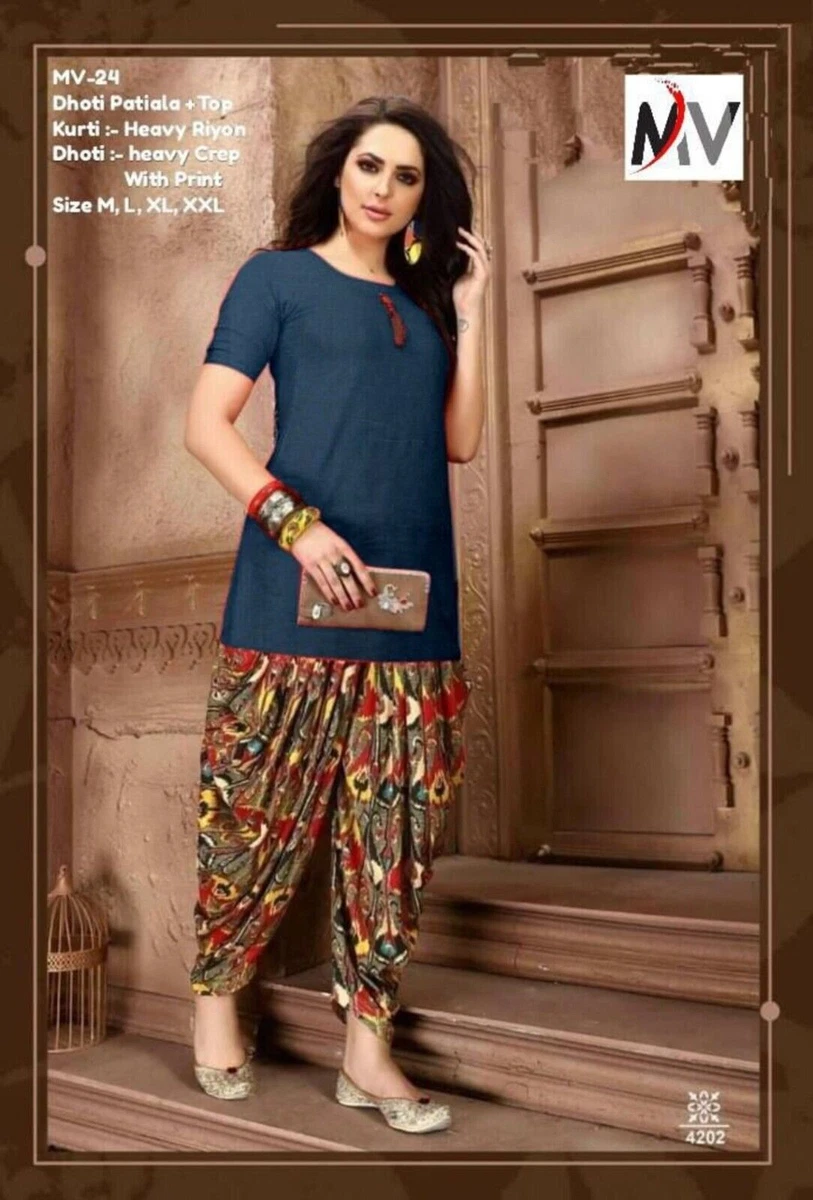 Women s Kurti Palazzo Girl Salwar Kameej Designer Dhoti Kurta Apparel Top Bottom