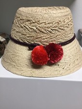Kate Spade New York Straw Bucket Cloche Hat Brand New Adorable