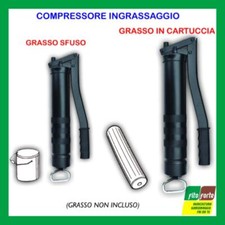 COMPRESSORI INGRASSAGGIO CORPO ACCIAIO PER GRASSO SFUSO 500GR O CARTUCCIA 600GR