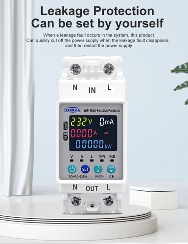 2P 63A 110V 220V TUYA WIFI Smart Switch Kwh Metering Circuit Breaker Timer - Picture 12 of 24