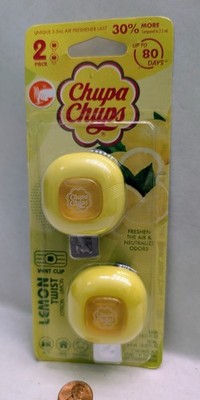 Chupa Chups .Car Vent Clip, Air Freshener | Lemon Twist | 2 Pack/Clips. NEW