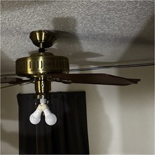Hunter Brass Plated Ceiling Fan 5 Blades Light Indoor Pull Chain Type B