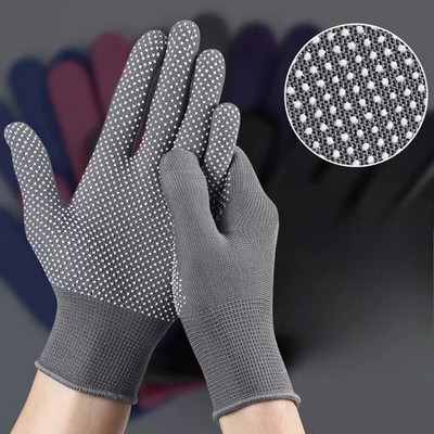Arbeitshandschuhe Nylon Halbfinger Handschuhe Rutschfest Atmungsaktiv