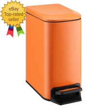 Small Bathroom Trash Can with Lid Soft Close 6 Liter 1.6 Gallon Stainless Steel