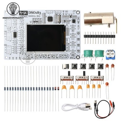 DC 5V DSO183 Digital Oscilloscope DIY Kits 0-500KHz Teaching Beginner Training
