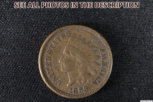 NobleSpirit Choice AU 1863 Indian Head Cent Lovely Luster