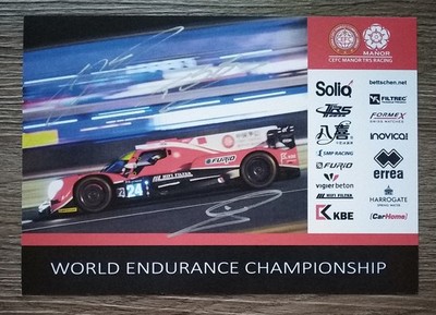B912 World Endurance Championship Autogrammkarte 3 x original signiert