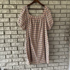 Women’s Old Navy Autumn Colored Puff Sleeve Aline Dress 2X