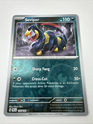 Reverse Holo Seviper 137/193 Uncommon SV02: Paldea Evolved Pokemon TCG