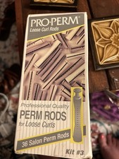 Pro-Perm Rods Loose Curls Profesional Quality 36 Salon Curl Rods Open box