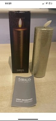 Sirius Sille 15 cm batteriebetriebene LED Gold Wachs flackernde Kerze