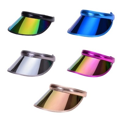 Coating Film Visor Hat Wide Brim Adjustable Sun Hat Spring Summer Empty Top Cap