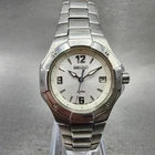 Seiko Watch Women 26mm White Dial Silver Tone Date Round 7N82-0BE0 New Battery