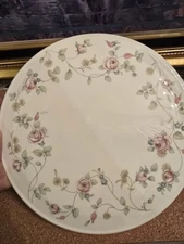 Vintage Large Round Porcelain Plate, Rosehip By Wedgwood